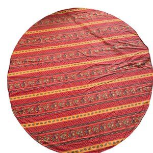 French Provencal Orange Autumn Floral Cottage 84" x 94" Oval Tablecloth Cotton